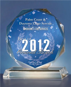 2012 best of Award from Ormond Beach. Palm Coast and Daytona Limo Service